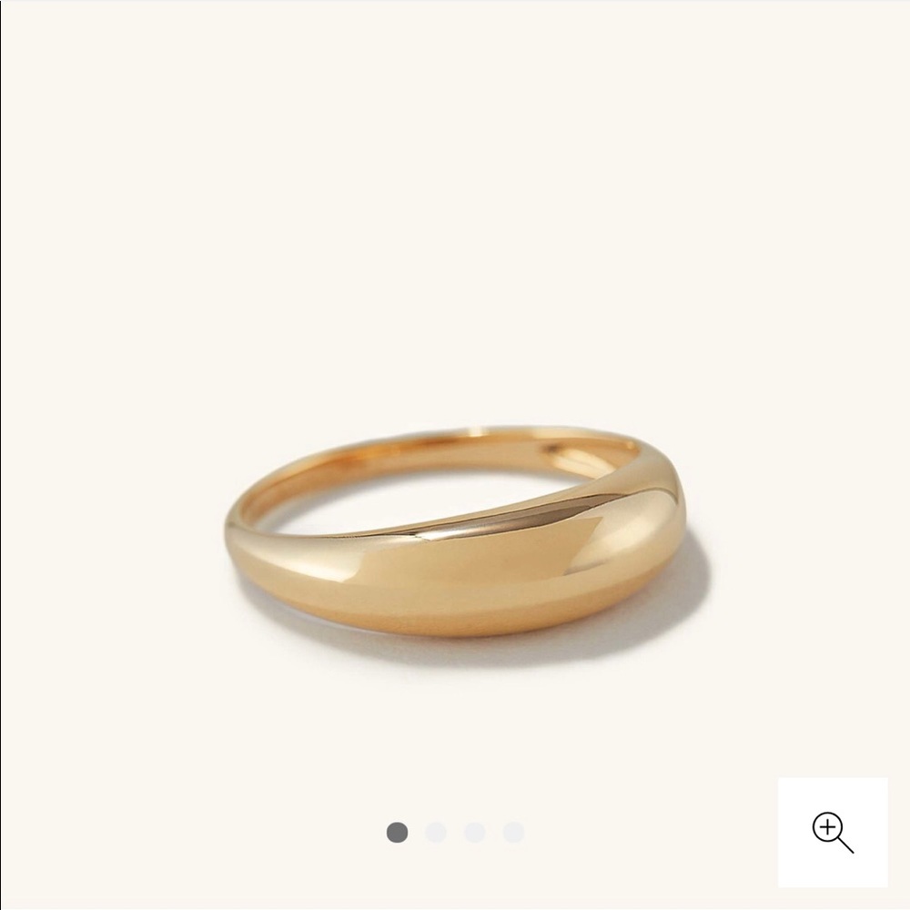 Mejuri Thin Dome Ring, 14k Yellow Gold